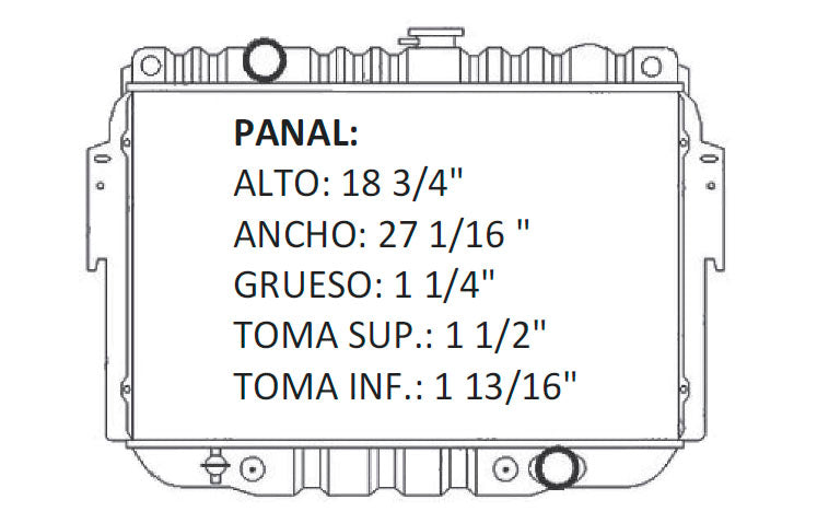 36099 AU RADIADOR ALUMINIO PLASTICO RAM 1500 VAN V8 5.9 L 99-03 TRANS:AUTOMATICA RASA