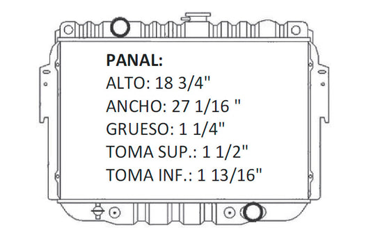 36099 AU RADIADOR ALUMINIO PLASTICO RAM 1500 VAN V8 5.9 L 99-03 TRANS:AUTOMATICA RASA