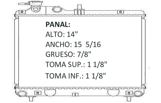 RADIADOR ALUMINO PLASTICO ATOS 1.0i 12v 00-04