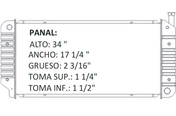 35696 AU RADIADOR ALUMINIO PLASTICO BLAZER/JIMMY / C/K PU / S/T PU / SUBURBAN / YUKON 2 ENF V8 5.0/5.7/7.4 88-99 TRANS:AUTOMATICA RASA <CP>