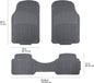 SET TAPETE AUTOMOTRIZ NEGRO 3 PZS #AUTOKLASS#