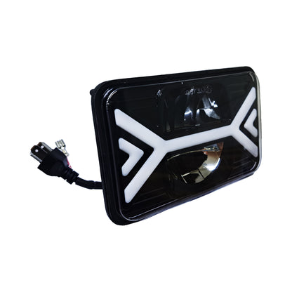 UNIDAD 4556 LED ALTA Y BAJA DRL BLANCA Y AMBAR TIPO FLECHA #OP