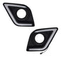 REJILLAS LUZ DE DIA C/LED Y DIRECC. HILUX 16-17 #AM