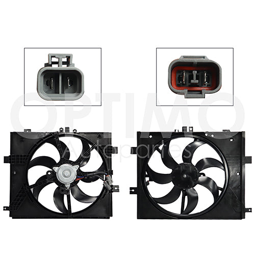 MOTOVENTILADOR VERSA 12 -19/ V-DRIVE 20-23/ NOTE 14-19 L4/ 1.6L T/A SENCILLO COMPLETO 2 PINES #OP