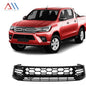 PARRILLA SUPERIOR CON LEDS NEGRA HILUX 16-18 #AM