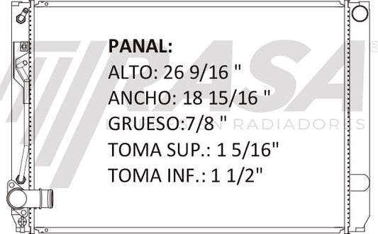 36199 AU RADIADOR ALUMINIO PLASTICO SIENNA 05-06 TRANS:AUTOMATICA RASA