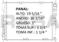 36159 RADIADOR ALUMINIO PLASTICO RENAULT CLIO 16V 1.2/1.4/1.5/1.6 M/T 2007 RASA