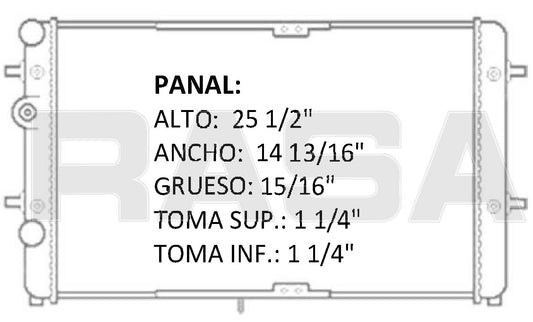 35902 M RADIADOR ALUMINIO PLASTICO CORDOBA/IBIZA/DERBY C/A 99-02 L4-16V 1.1 99-02 MECANICO RASA