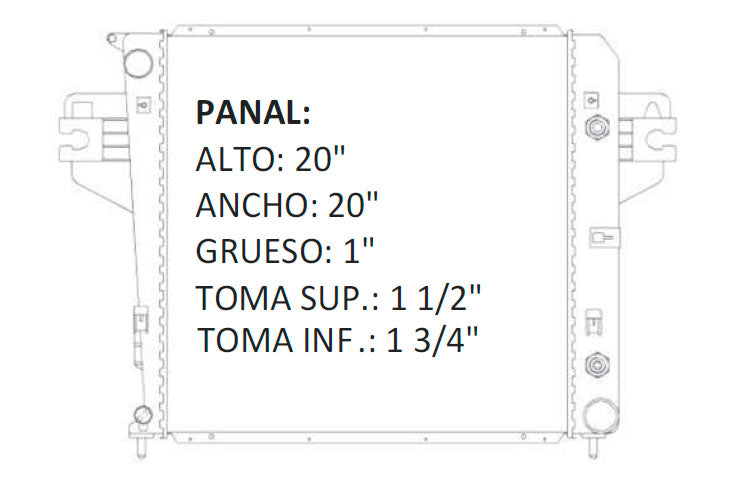 35533 AU M RADIADOR ALUMINIO PLASTICO JEEP LIBERTY, 3.7 Lt V6 02-06 MECANICO TRANS:AUTOMATICA RASA