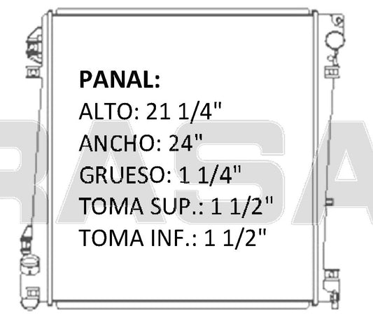 35852 AU RADIADOR ALUMINIO PLASTICO EXPLORER, MONTAINEER PREMIER 4.0 V6, 4.6 Lt V8 02-05 TRANS:AUTOMATICA RASA