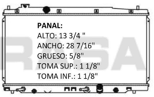 36078 AU RADIADOR ALUMINIO PLASTICO FIT/CITY 1.5L 08-10 TRANS:AUTOMATICA RASA