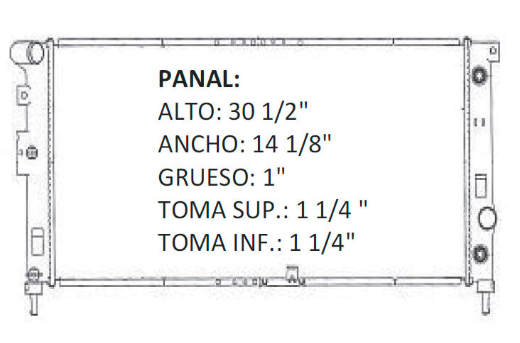 36109 AU RADIADOR ALUMINIO PLASTICO UPLANDER / TERRAZA / MONTANA / RELAY 1-2-3 07-09 TRANS:AUTOMATICA RASA
