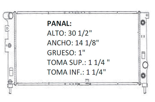 36109 AU RADIADOR ALUMINIO PLASTICO UPLANDER / TERRAZA / MONTANA / RELAY 1-2-3 07-09 TRANS:AUTOMATICA RASA