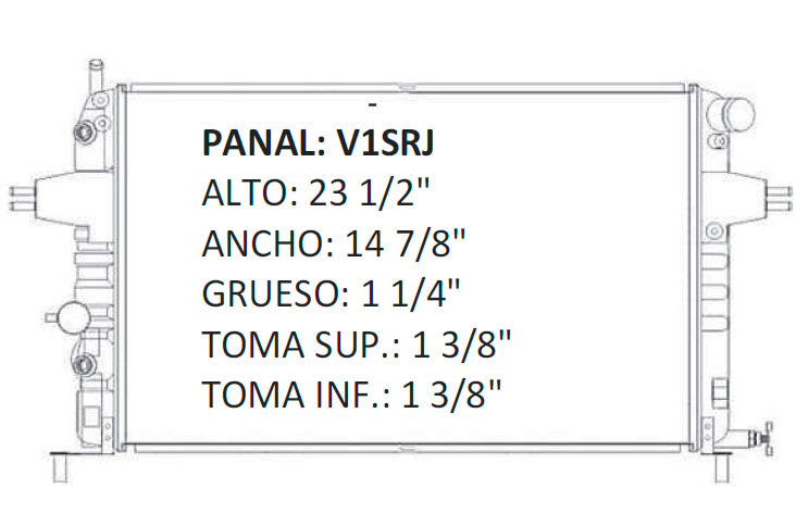 RADIADOR ALUMINO PLASTICO ASTRA / ZAFIRA L4 1.8 00-04