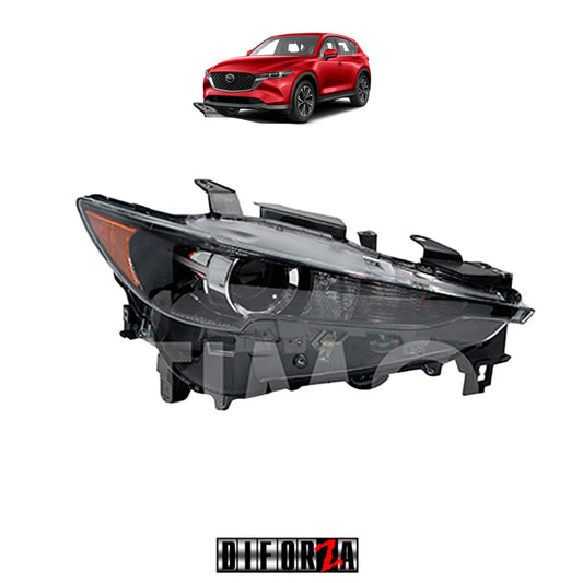 FARO MAZDA CX-5 2018-2021  F/NEGRO C/LED C/LUPA  C/MICA AMBAR  IZQ #OP