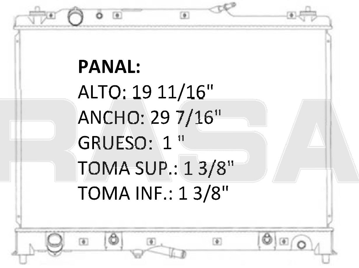 35973 AU RADIADOR ALUMINIO PLASTICO CX9 07-09 TRANS:AUTOMATICA RASA