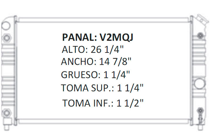 35755 AU RADIADOR ALUMINIO PLASTICO BLAZER/JIMMY / S/T SERIES PU/BLAZERS / /BRAVADA 2 ENF V6 4.3 96-05 TRANS:AUTOMATICA RASA