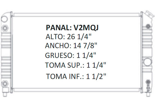 35755 AU RADIADOR ALUMINIO PLASTICO BLAZER/JIMMY / S/T SERIES PU/BLAZERS / /BRAVADA 2 ENF V6 4.3 96-05 TRANS:AUTOMATICA RASA