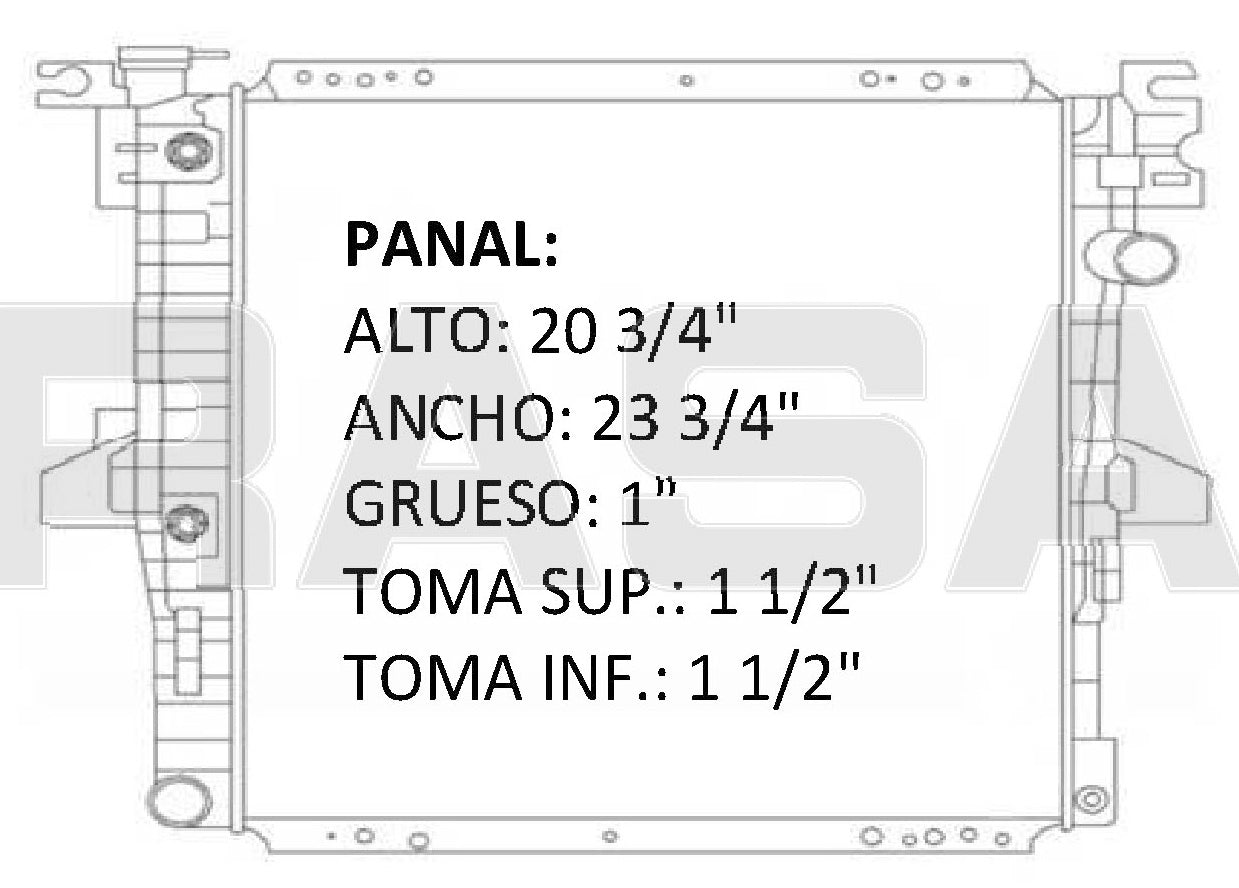 35857 AU RADIADOR ALUMINIO PLASTICO EXPLORER MOUNTAINER 4.0 LTS V8 00-05 TRANS:AUTOMATICA RASA