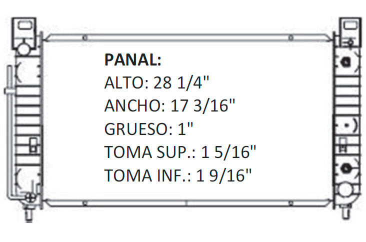 36056 AU RADIADOR ALUMINIO PLASTICO SILVERADO/SIERRAPICKUP 00-06 V8 4.8/5 3L 00-06 TRANS:AUTOMATICA RASA