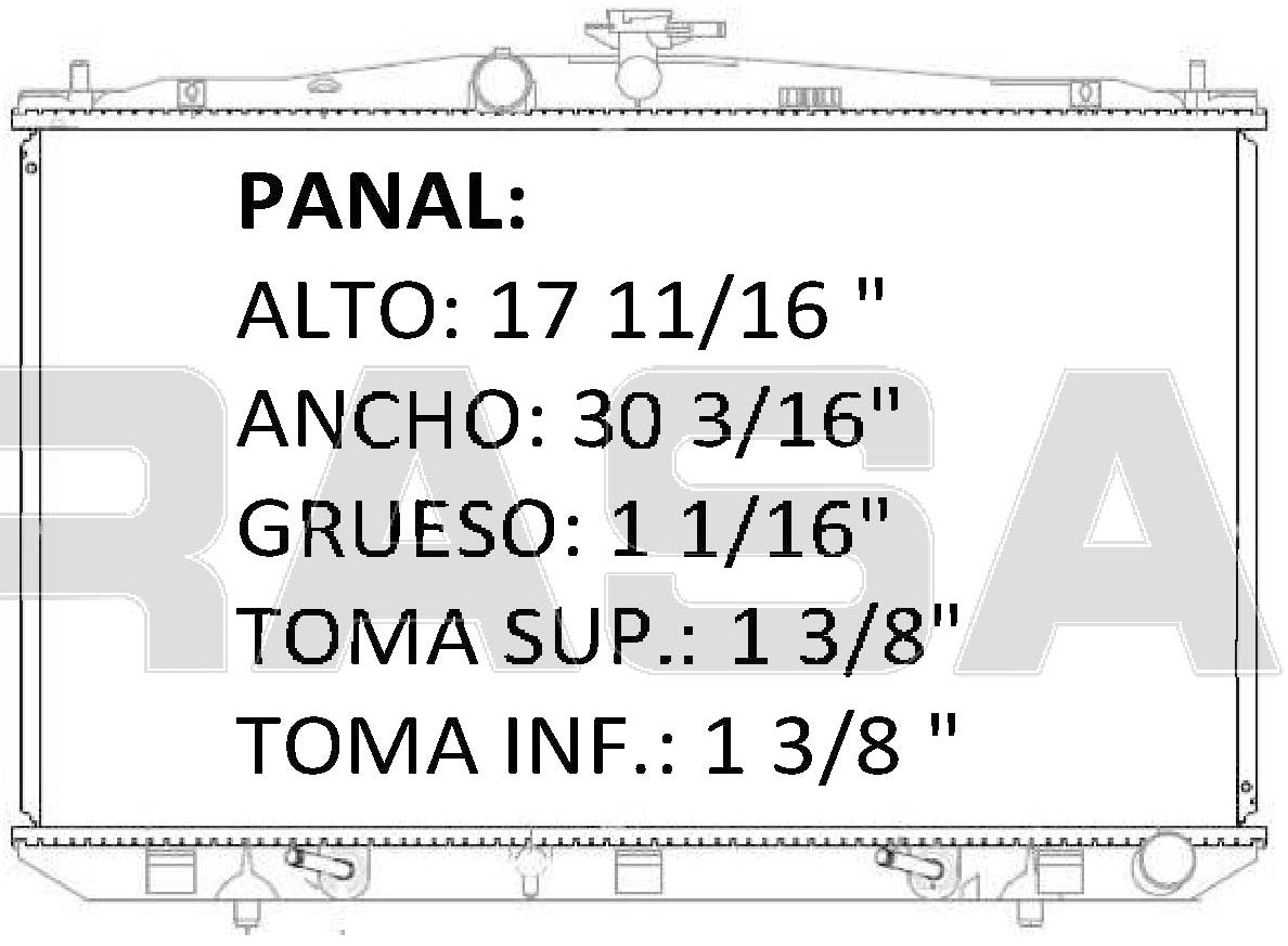 36153 AU RADIADOR ALUMINIO PLASTICO SIENNA 11-12 TRANS:AUT RASA #RS