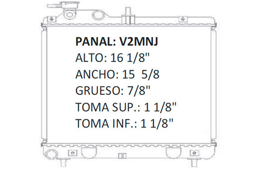 35691 M RADIADOR ALUMINIO PLASTICO ATOS 1.0i 12v 05-09 MECANICO RASA