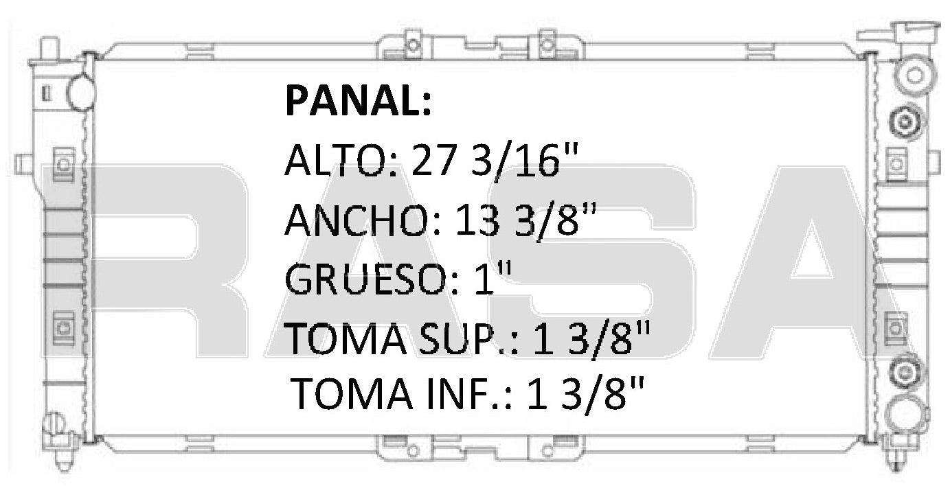 35826 AU RADIADOR ALUMINIO PLASTICO PICK UP 626 MX6 2.0 LTS. L4 93-97 TRANS:AUTOMATICA RASA