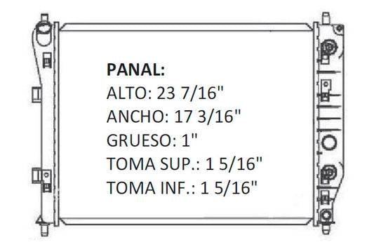 RADIADOR ALUMINO PLASTICO CORVETTE / SSR V8 6.0/6.2 03-10