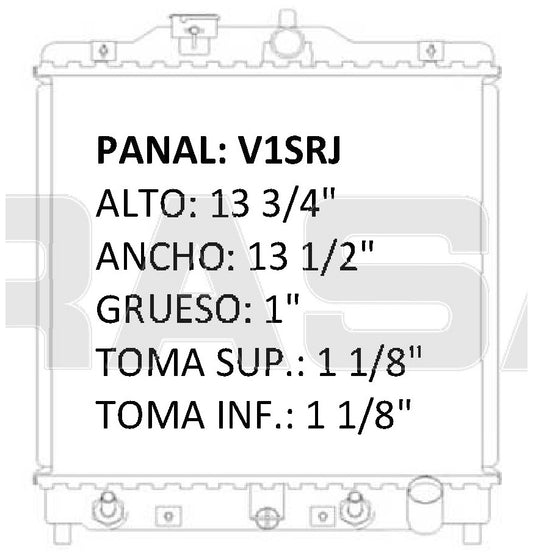 35812 AU RADIADOR ALUMINIO PLASTICO CIVIC, CIVIC DEL SOL, 1.5 Lt, 1.6 Lt L4 92-01 TRANS:AUTOMATICA RASA
