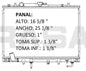 36046 AU RADIADOR ALUMINIO PLASTICO MONTERO SPORT 98-08 V6 3.0/3.5L 97-06 TRANS:AUTOMATICA RASA