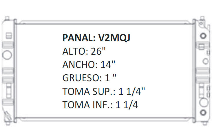 35736 AU RADIADOR ALUMINIO PLASTICO MALIBU / CUTLASS / GRAND AM L4/V6 2.4/3.1/3.4 97-05 TRANS:AUTOMATICA RASA