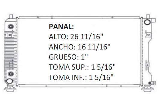 36103 AU RADIADOR ALUMINIO PLASTICO CAPTIVA / EQUINOX SPORT 08-10 TRANS:AUTOMATICA RASA