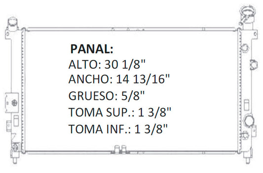 RADIADOR ALUMINO PLASTICO SIENNA 3.0 98-03